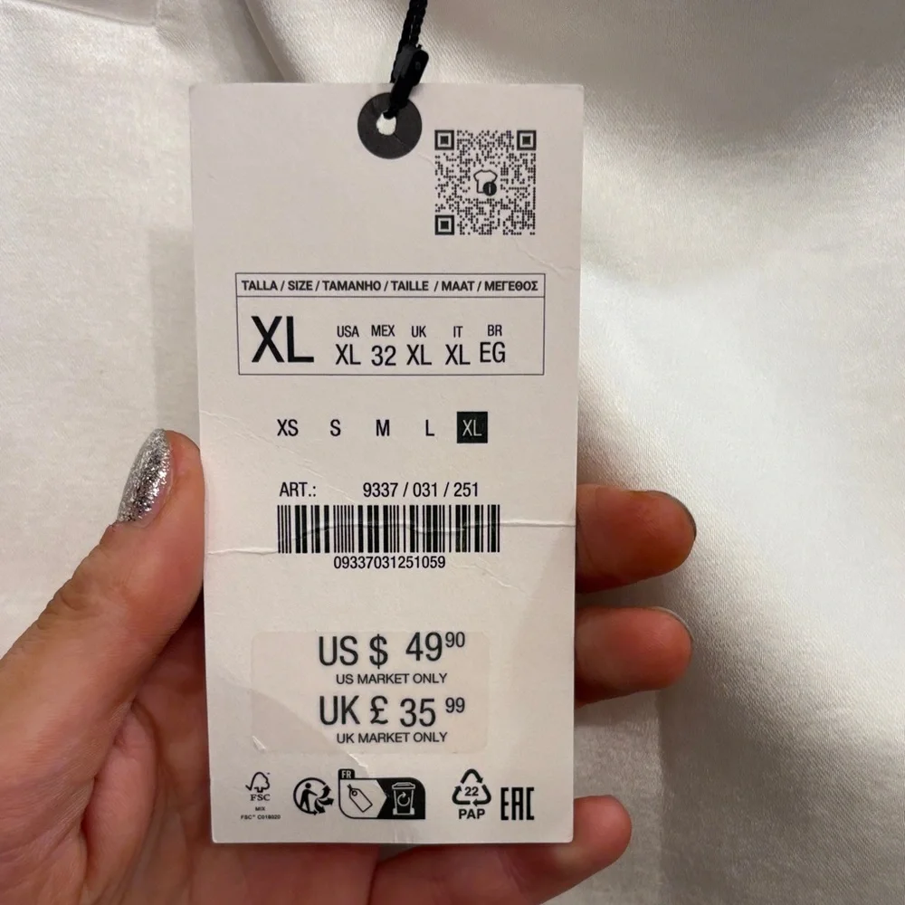 Zara White Mini Skirt